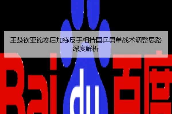 王楚钦亚锦赛后加练反手相持国乒男单战术调整思路深度解析